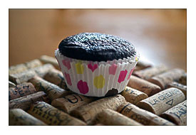 Cupcake In Standard Baking Cup Lined With Reynolds Foil Cup