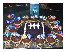 Football Cake and Cupcakes