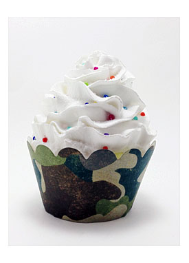 Army Military Hunting Camouflage Cupcake Wrappers 24ct Personalized