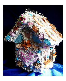 Gingerbread Birdhouse Mosaic Art