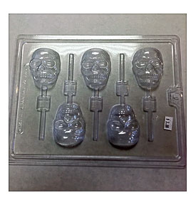 Skull Lollipop Chocolate Mold Busy Bakers