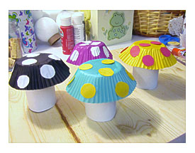 Mushroom Craft From Toilet Paper Tubes & Cupcake Liners YouTube