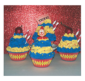 Retro Carnival Fake Cupcakes Photo Props By FakeCupcakeCreations