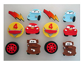 Race Car Themed Cupcake Cookie Toppers 1 Dozen By Sweetenyourday