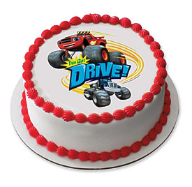 Drive 7.5 Round Edible Cake Topper Each Wholesale Party Supplies