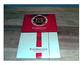 1960's package of sealed Embassy cigarettes unopened best selling cigarett brand of the 1960's until 1971, succeeded by Players No6