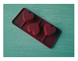 Food Grade Silicone DIY Heart Shape Chocolate Candy Lollipop Mold