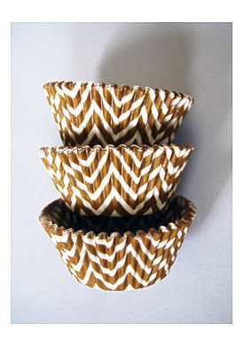 Matte Gold Chevron ZigZag Cupcake Liners Standard By CupcakeSocial