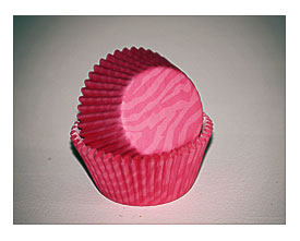 24 Pink Zebra Cupcake Liners, Cupcake Papers, Zebra Birthday Party