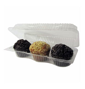 Departments Food Packaging Cupcake Packaging 3 Count Muffin Clamshell