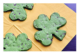 Chocolate Chip Four Leaf Clover Cut Out Cookies She Bakes Here