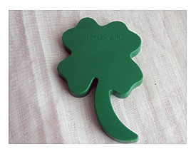 Two Shamrock Cookie Cutters Lucky Four Leaf Clovers Plastic