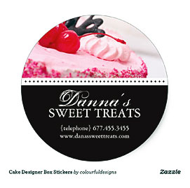 Cake Designer Box Stickers $ 5 25 This Customizable Cake Designer Box