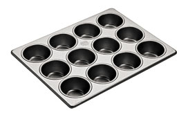 Focus Foodservice Commercial Bakeware 12 Count 2 3 4 Inch Cupcake Pan