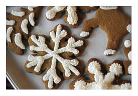 , Trees & Reindeer Cookies With Cream Cheese Frosting & Sanding Sugar