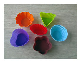 Silicone Baking Moulds Food grade For Cupcake , Breakfast Muffin