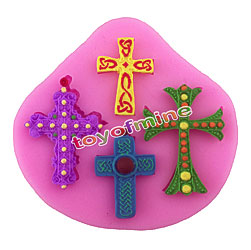 Gothic Cross Jesus Silicone Fondant Mould Cake Decorating Chocolate