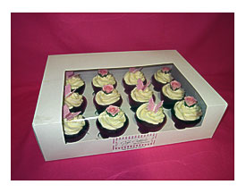 10 X 12 Hole Cupcake Boxes With Window & Insert
