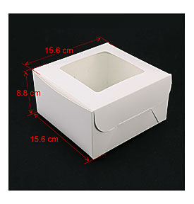 Cups Cupcake Cake Case Holder Box With Window Inserts White EBay