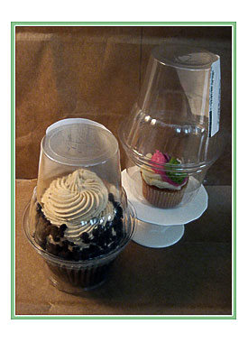 Cupcakes In Containers With Border