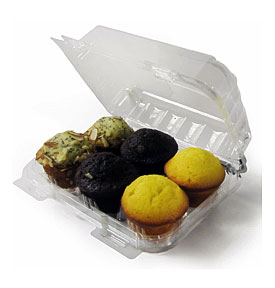 Cupcake Packaging 6 Count Mini Plastic Cupcake Container – 250 Pack