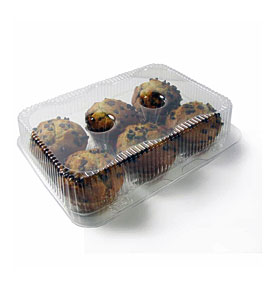 Food Packaging Cupcake Packaging 6 Count Plastic Cupcake Container