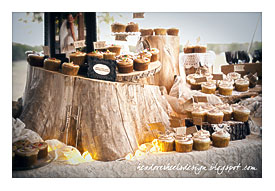 Head Over Heels Rustic Woodsy Cupcake Table Display How To