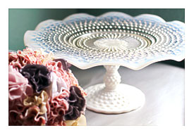 Cake Stand Milk Glass Cake Stand Pedestal By TheRocheStudio