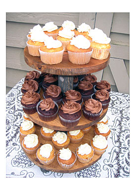 Items Similar To Cupcake Stand Rustic Wedding Log Slice 3 Tier On Etsy