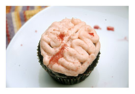 Halloween Brain Cupcakes Injected With Plum Sauce So Hungry I Could