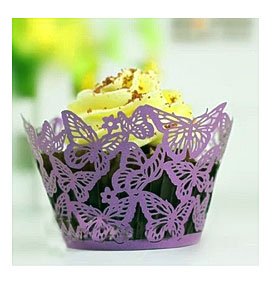 Filigree Lace Cup Cake Cupcake Wrappers Wraps Liners Wedding Party