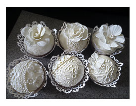 Lace Cupcakes Alyce Wedding Pinterest