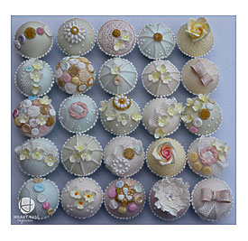 Vintage Button And Lace Wedding Cupcakes A Small Selection