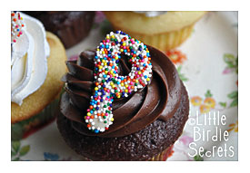 Monogram Cupcake Toppers Little Birdie Secrets