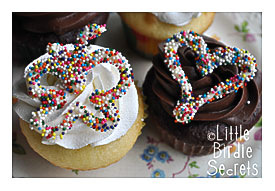 Monogram Cupcake Toppers Little Birdie Secrets