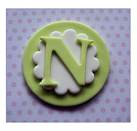 Cupcake Topper Fondant Monogram Letters Cake Topper, Cookie On Etsy