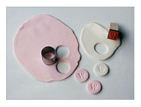 Circles. Press A Letter Stamp Into The Fondant While It's Still Soft