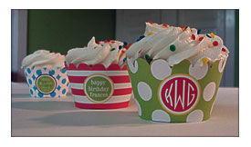 Cupcake Liners. Dress My Cupcake Personalized Message Cupcake Wrappers