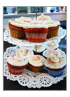 Lovely Shore Breeze. Weekend Cooking.Red Velvet Cupcakes