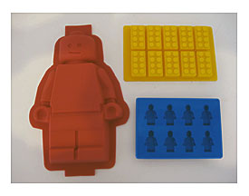 LEGO SILICONE MINIFIGURE CAKE PAN MOLD BRICK TRAY SET 3 Baking Molds