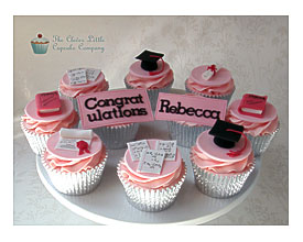 Pink Graduation Cupcakes For A Maths Graduate Yay My Deg