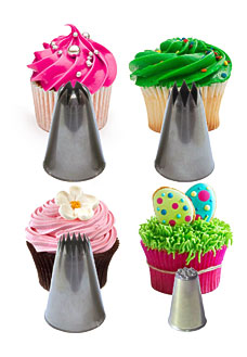 Cupcake Stars & Swirls Nozzle Set Extra Large, Plus Strands Tip For