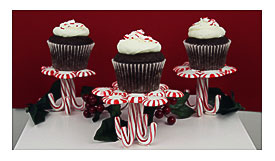 How To Make Peppermint Candy Stands And Cupcakes YouTube
