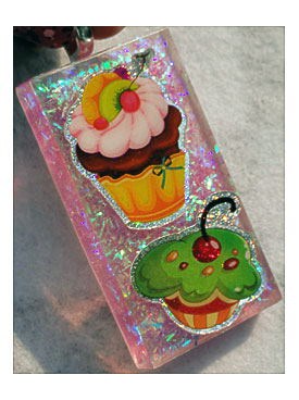 Duo Cupcake Pendant Resin Jewelry Pinterest