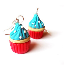 Cute Cupcake Earrings Polymer Clay Jewelry By InspirationsByNell