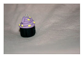 Purple Cupcake Pendant