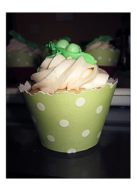 Two Peas In A Pod Baby Shower Cupcakes Baby Shower Pinterest