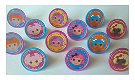 LaLaLoopsy Face Cupcake Rings Picks Or Cake By AisforApronStrings