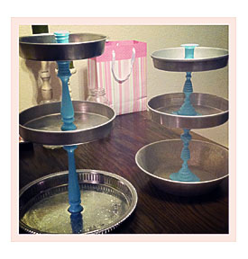 DIY Cupcake Towers Serving display Stands Pinterest