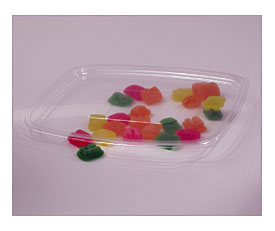 Clear Rectangular Plastic Container Lid Only 252 Case Z DC64DLR